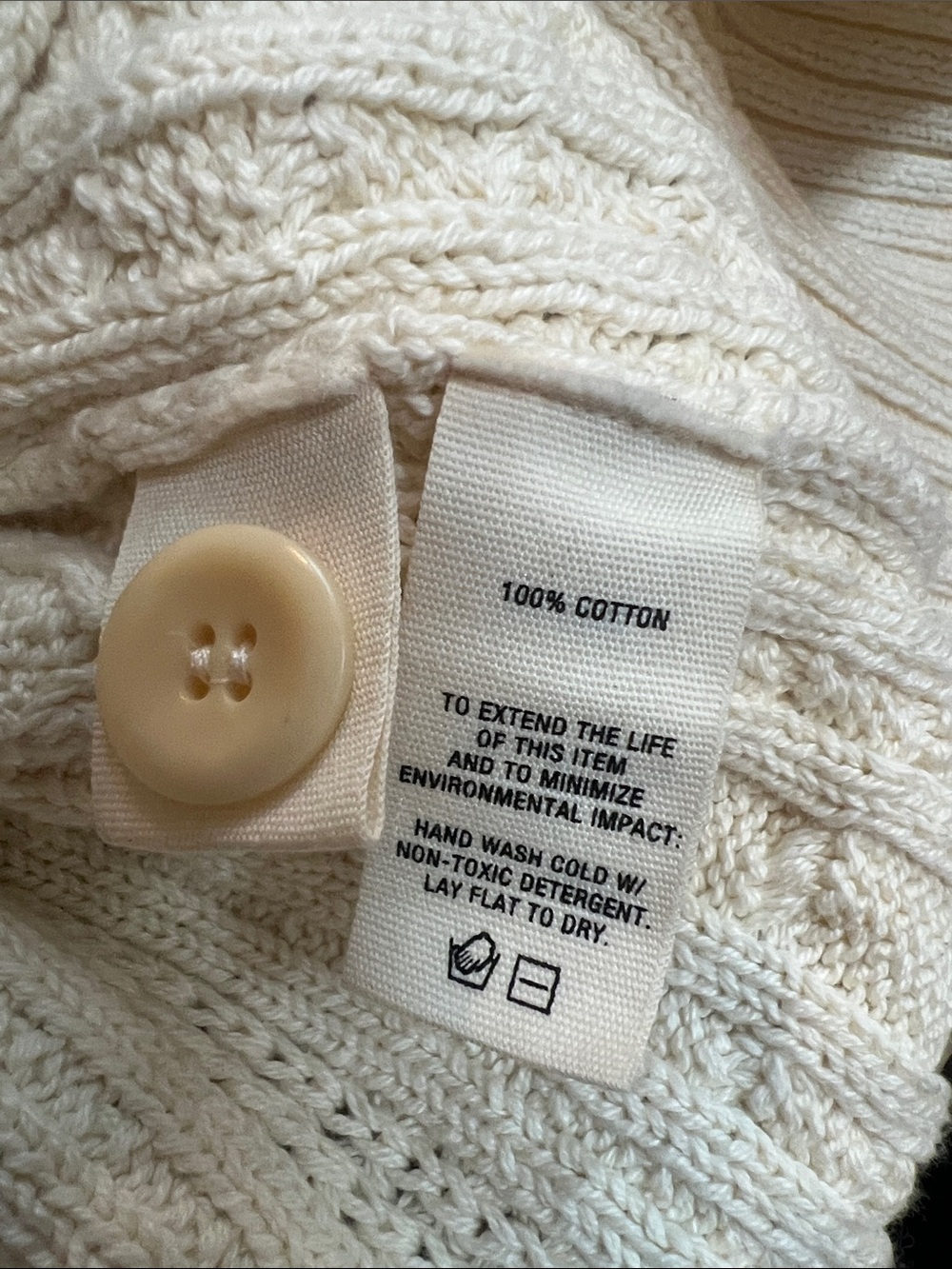 ALEX MILL CABLE KNIT NICO CHUNKY CARDIGAN IVORY SIZE SMALL - Picture 11 of 13